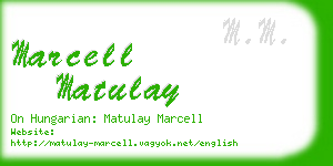 marcell matulay business card